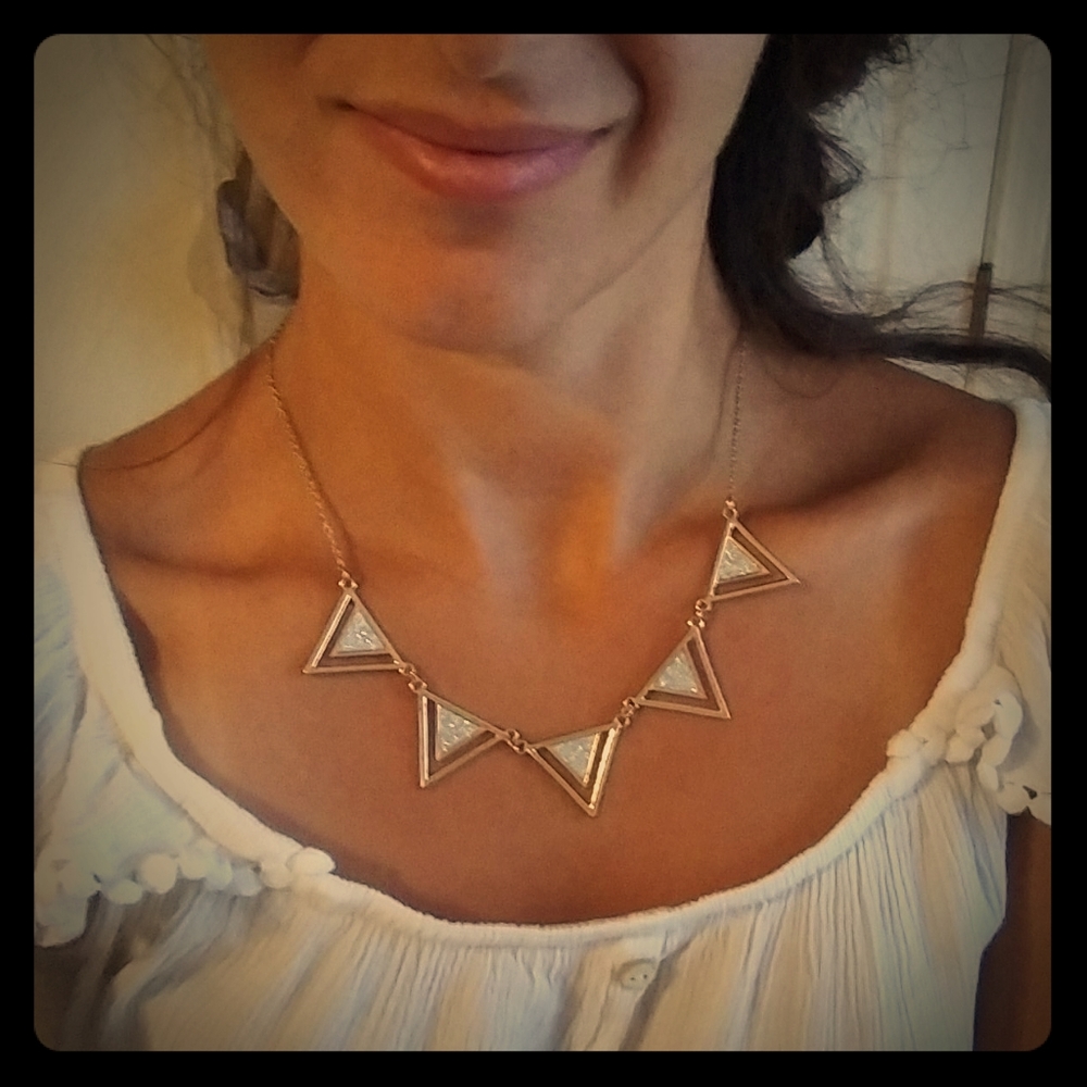 Claire's Multi Triangle Necklace